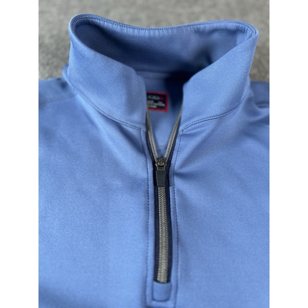UnTuckit Light Blue Athletic Quarter Zip Pullover Sweater Mens Size Large